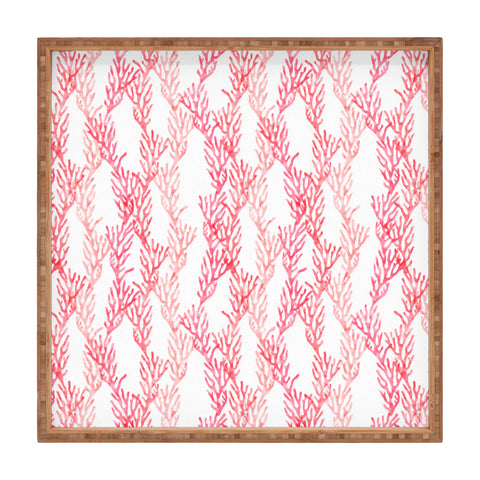 Little Arrow Design Co summer coral Square Tray