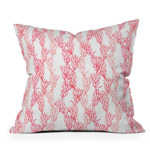 Little Arrow Design Co summer coral Throw Pillow