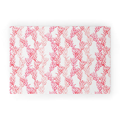 Little Arrow Design Co summer coral Welcome Mat