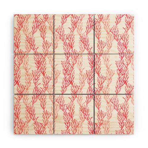 Little Arrow Design Co summer coral Wood Wall Mural