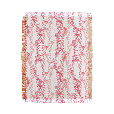 Little Arrow Design Co summer coral Throw Blanket
