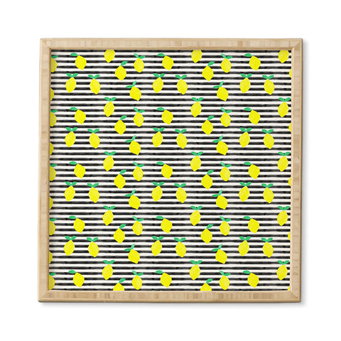 Little Arrow Design Co summer lemons Framed Wall Art