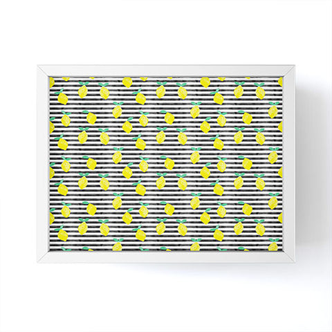 Little Arrow Design Co summer lemons Framed Mini Art Print