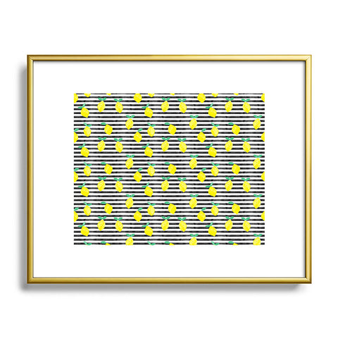 Little Arrow Design Co summer lemons Metal Framed Art Print