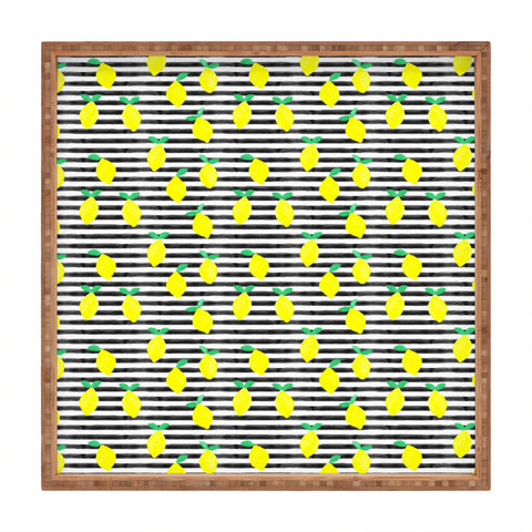 Little Arrow Design Co summer lemons Square Tray