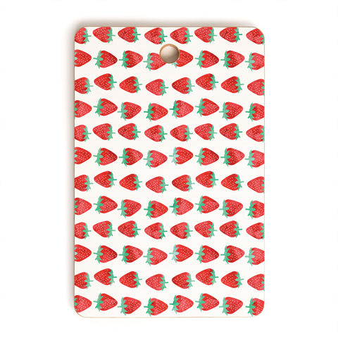 Little Arrow Design Co summer strawberries Cutting Board Rectangle