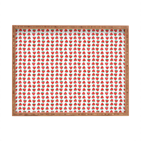 Little Arrow Design Co summer strawberries Rectangular Tray