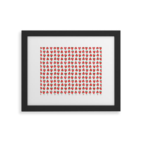 Little Arrow Design Co summer strawberries Framed Art Print