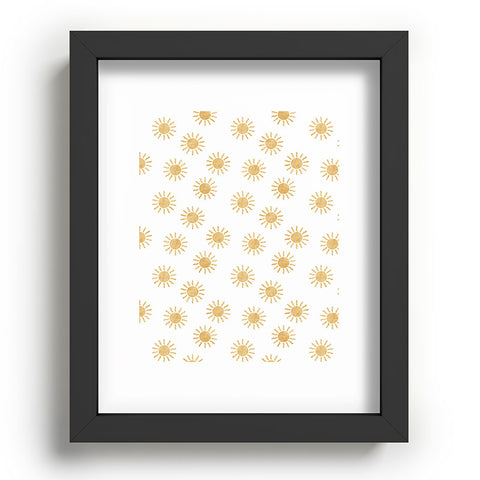 Little Arrow Design Co Suns golden on white Recessed Framing Rectangle
