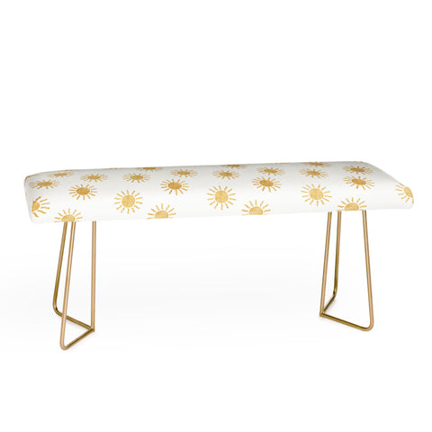 Little Arrow Design Co Suns golden on white Bench
