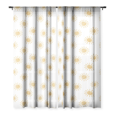 Little Arrow Design Co Suns golden on white Sheer Non Repeat