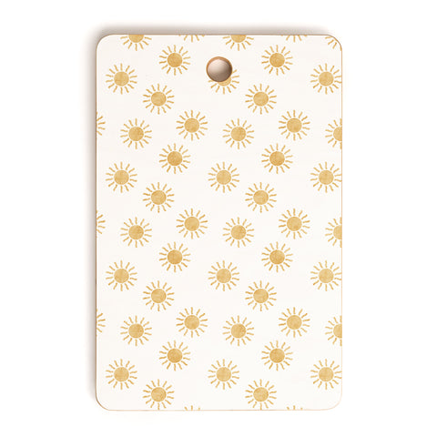 Little Arrow Design Co Suns golden on white Cutting Board Rectangle