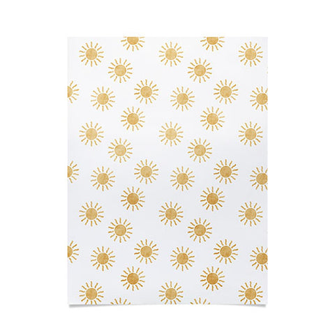 Little Arrow Design Co Suns golden on white Poster