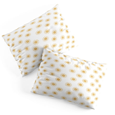 Little Arrow Design Co Suns golden on white Pillow Shams