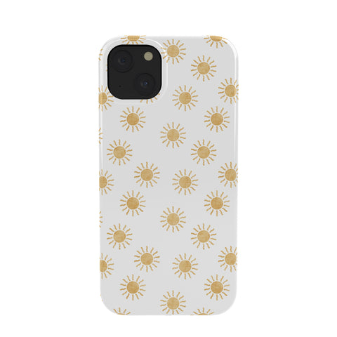 Little Arrow Design Co Suns golden on white Phone Case