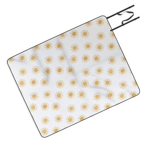 Little Arrow Design Co Suns golden on white Picnic Blanket