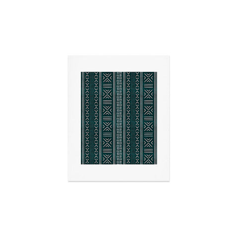 Little Arrow Design Co teal mudcloth tribal Art Print