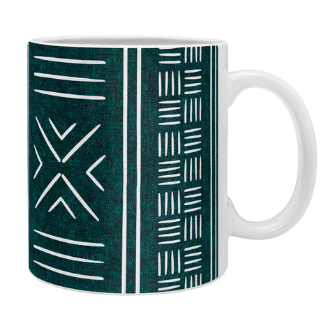 Little Arrow Design Co teal mudcloth tribal Coffee Mug