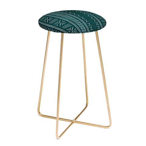Little Arrow Design Co teal mudcloth tribal Counter Stool