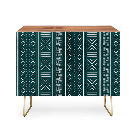 Little Arrow Design Co teal mudcloth tribal Credenza