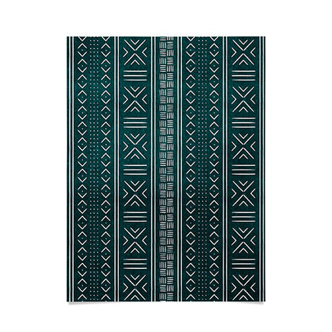 Little Arrow Design Co teal mudcloth tribal Poster