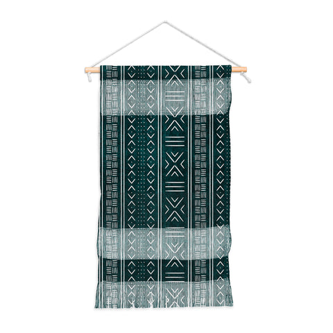 Little Arrow Design Co teal mudcloth tribal Wall Hanging Portrait