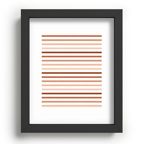 Little Arrow Design Co terra cotta stripes Recessed Framing Rectangle