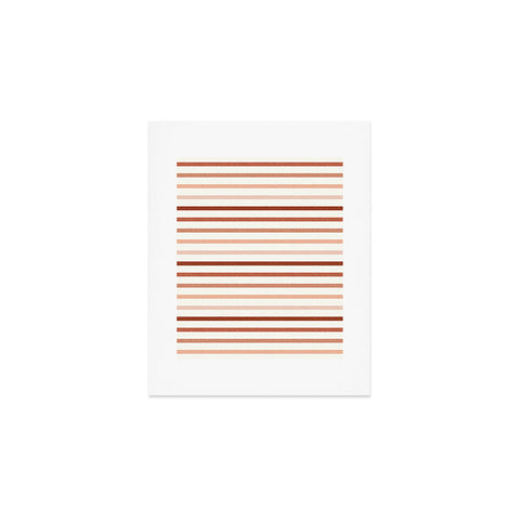 Little Arrow Design Co terra cotta stripes Art Print