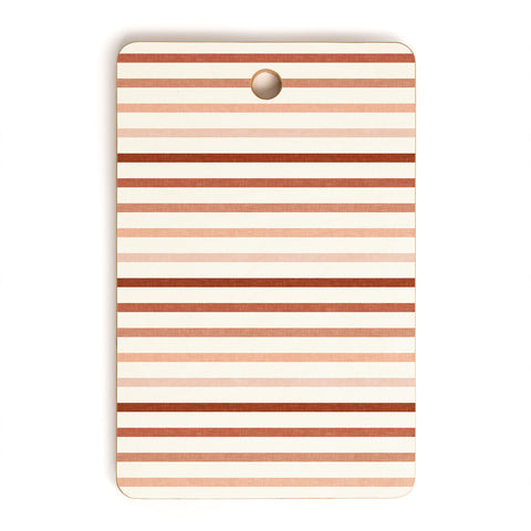 Little Arrow Design Co terra cotta stripes Cutting Board Rectangle