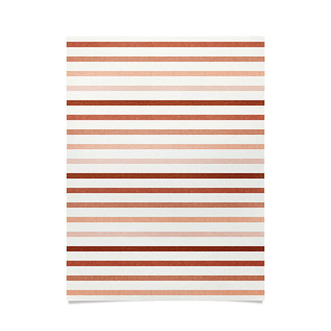 Little Arrow Design Co terra cotta stripes Poster