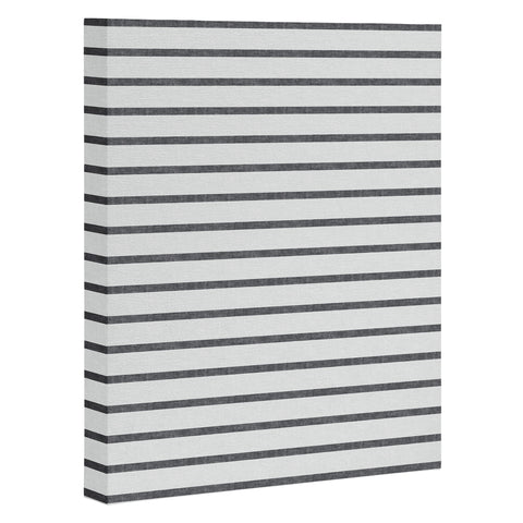 Little Arrow Design Co Thin Grey Stripe Art Canvas
