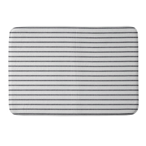 Little Arrow Design Co Thin Grey Stripe Memory Foam Bath Mat