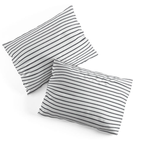 Little Arrow Design Co Thin Grey Stripe Pillow Shams