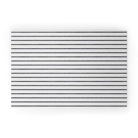 Little Arrow Design Co Thin Grey Stripe Welcome Mat