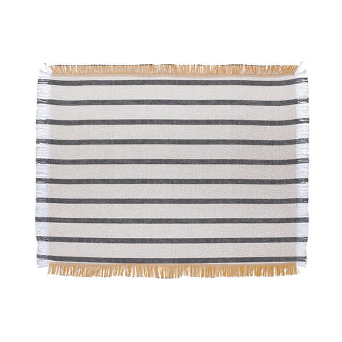 Little Arrow Design Co Thin Grey Stripe Throw Blanket