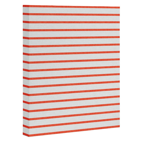 Little Arrow Design Co thin orange stripes Art Canvas