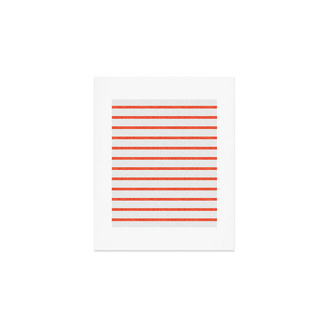 Little Arrow Design Co thin orange stripes Art Print