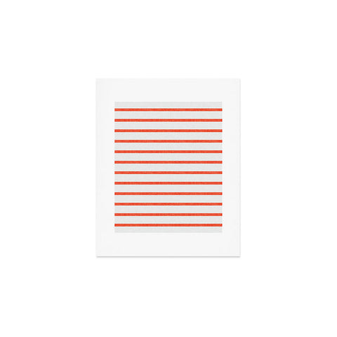 Little Arrow Design Co thin orange stripes Art Print
