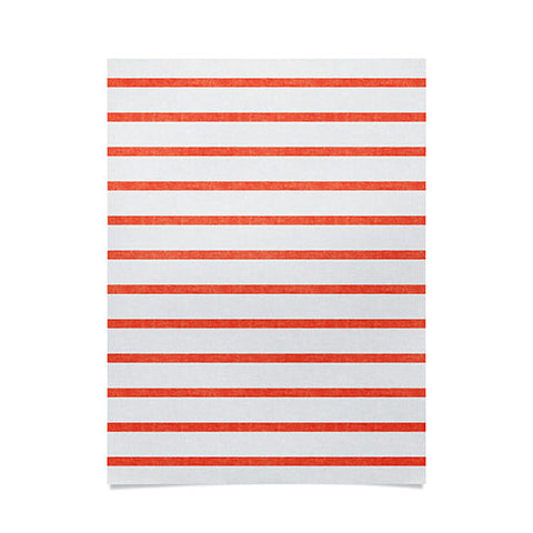 Little Arrow Design Co thin orange stripes Poster
