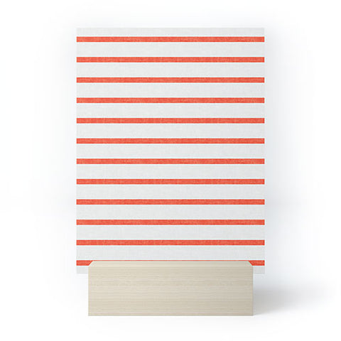 Little Arrow Design Co thin orange stripes Mini Art Print
