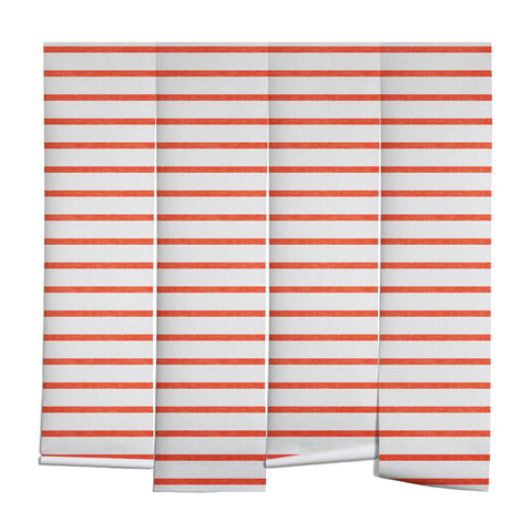 Little Arrow Design Co thin orange stripes Wall Mural