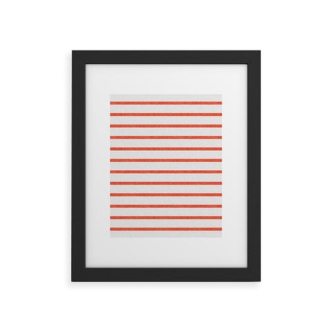 Little Arrow Design Co thin orange stripes Framed Art Print