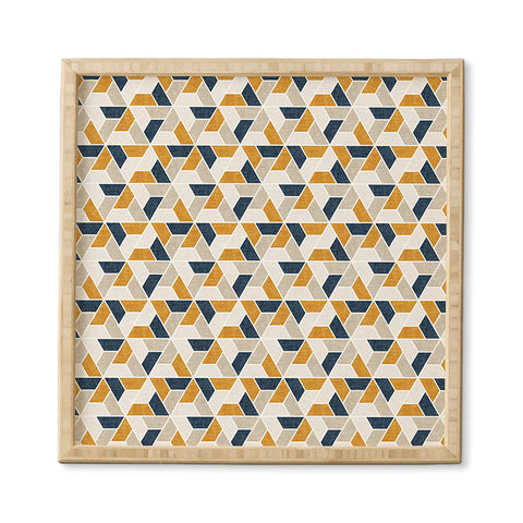 Little Arrow Design Co triangle geo Framed Wall Art