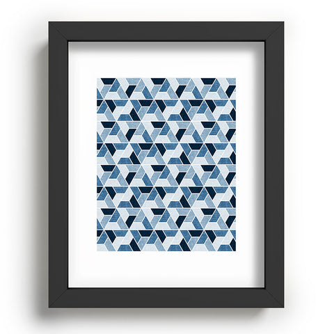Little Arrow Design Co triangle geo blue Recessed Framing Rectangle
