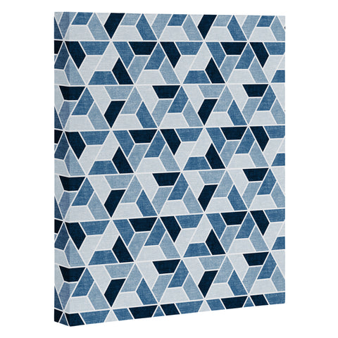 Little Arrow Design Co triangle geo blue Art Canvas