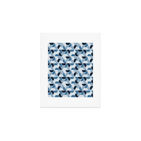 Little Arrow Design Co triangle geo blue Art Print