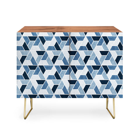 Little Arrow Design Co triangle geo blue Credenza