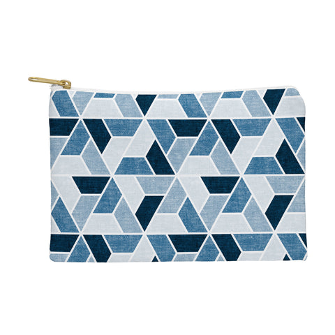Little Arrow Design Co triangle geo blue Pouch