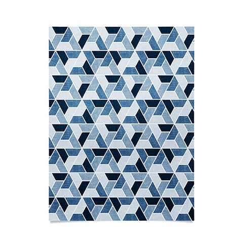 Little Arrow Design Co triangle geo blue Poster