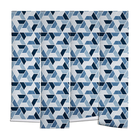 Little Arrow Design Co triangle geo blue Wall Mural